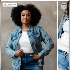 ABLE Merly Denim jacket, EUC